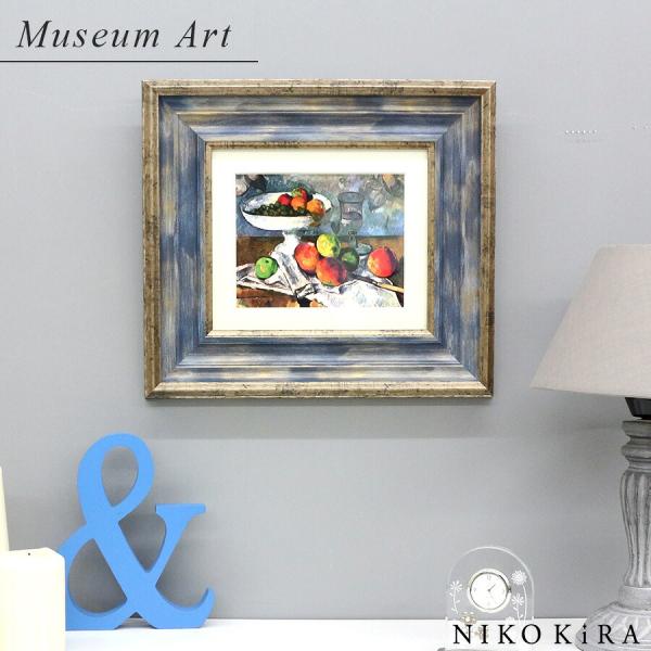セザンヌ グラスと果物とナイフのある静物 ポスター アート アート