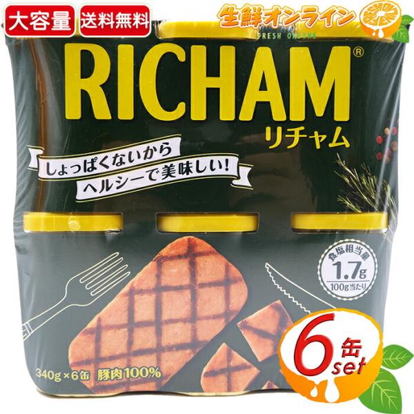 ≪2040g×2セット≫【RICHAM】東遠 リチャム ランチョンミート スパム 340g×12缶 100%ポーク！◎おつまみやアレンジ料理にも♪ コストコ スパム 保存食