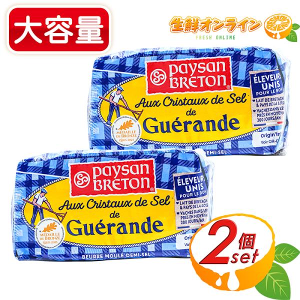 【PAYSAN BRETON】ペイザンブルトン ゲランド塩使用 有塩バター 大容量 250g×2セット ゲランド塩のバター フランス産 クール冷蔵【コストコ】