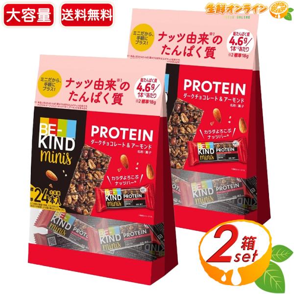 【BE-KIND】ビーカインド ミニバー プロテイン 赤 大容量 24本入×2セット ナッツバー プロテインバー 高たんぱく 個包装 お菓子 間食 おやつ【コストコ】