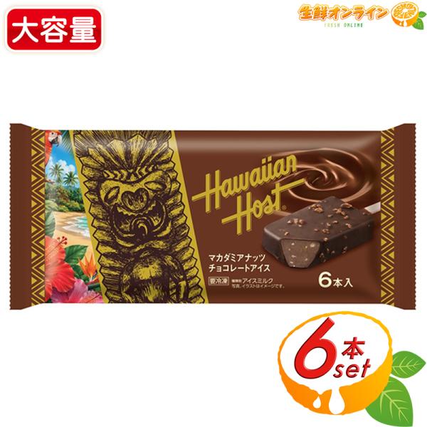 【Hawaiian Host】ハワイアンホースト マカダミアナッツチョコレートアイス 大容量 60ml×6本 アイスバー チョコレート クール冷凍【コストコ】