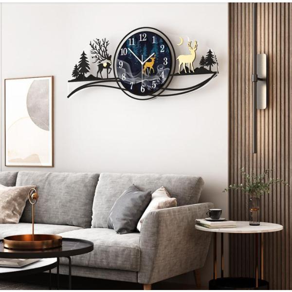 森鹿の壁掛け時計 掛け時計 かけ時計 おしゃれ 壁飾り 北欧 おしゃれ