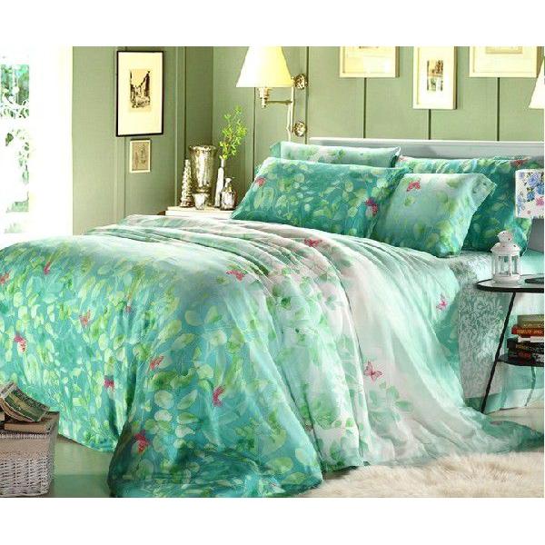 布団カバー 4点セット 天然シルク 新生地 テンセル100％ 最高級 :f40