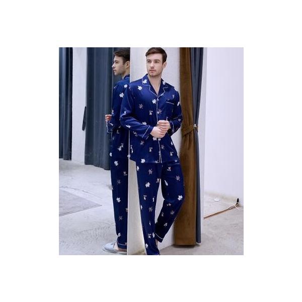 パジャマ メンズパジャマ 男性用パジャマ シルクパジャマ nn15
