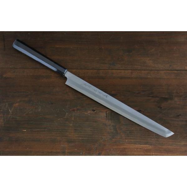 堺 孝行 白虎 白一鋼 先丸蛸引包丁 270mm 黒檀柄 鞘付き