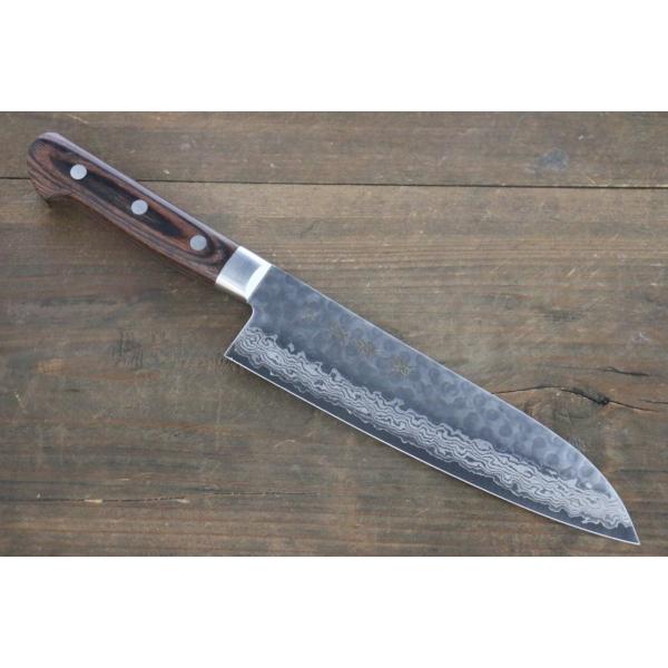 堺 孝行 V金10号 17層 ダマスカス 三徳包丁 180mm