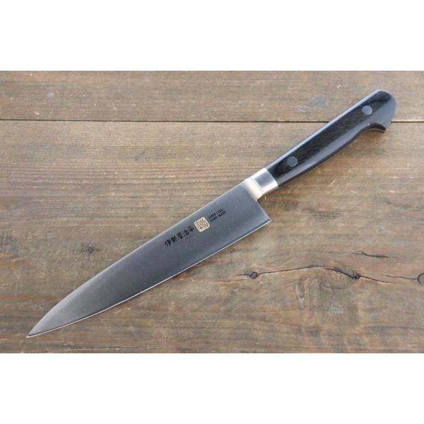 伊勢屋 モリブデン鋼（MOL） ペティーナイフ 和包丁 150mm 黒合板柄