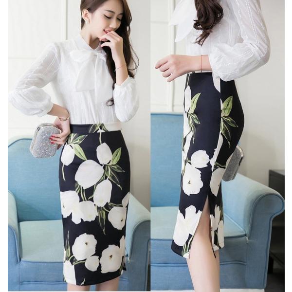 膝丈 バックスリット 花柄スカート ハイウエスト タイトスカート ペンシルスカート オフィス 通勤ol フェミニン デート レディース 結婚式 二次会 春夏 Buyee Buyee Japanese Proxy Service Buy From Japan Bot Online