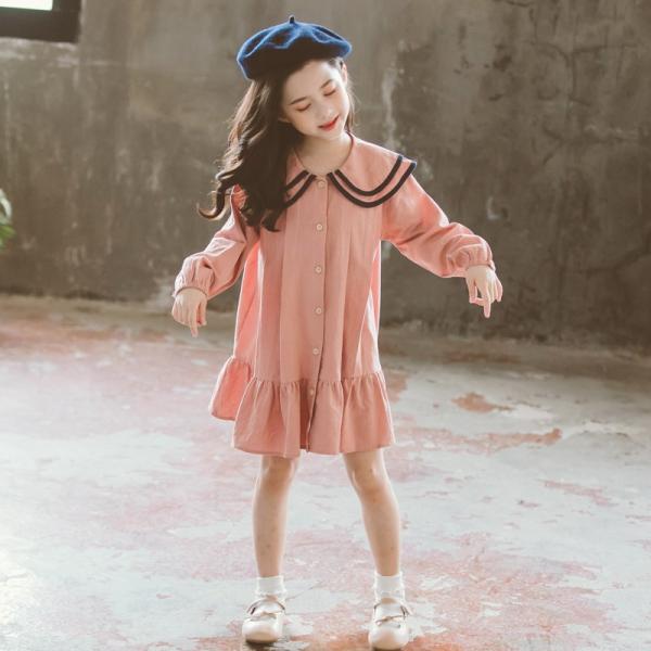 ワンピース キッズ 長袖 子供ドレス Dress 女の子 シャツワンピース 膝丈 無地 ゆったり Aライン 麻棉 おしゃれ 可愛い カジュアル 通学着 通園着 19春夏 Buyee Buyee Japanischer Proxy Service Kaufen Sie Aus Japan