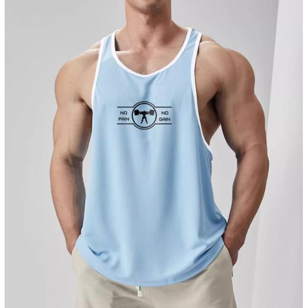 タンクトップ メンズ 肌着 ノースリーブ トレーニングウェア 袖なしTシャツ スポーツウェア ジムウェア フィットネス 筋トレ 運動着 部屋着 カジュアル 全6色