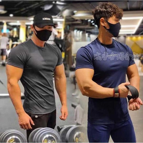 フィットネス メンズ タイト Tシャツ ストレッチ 半袖Tシャツ スポーツウェア 筋トレ ランニングシャツ インナー トップス カジュアル 男性用 吸汗速乾