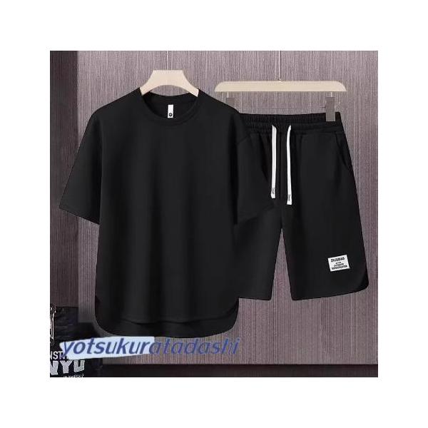 上下セット 半袖 2点 Tシャツ ハーフパンツ リカバリーウェア 半ズボン ルームウェア 部屋着スウェットセット メンズ スタンダードドライ ４カラー お洒落