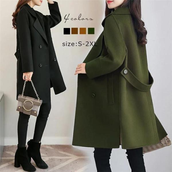 チェスターコート 秋冬 暖かい レディース ロング ダブル コート アウター カジュアル 大きいサイズ 30代 40代 きれいめ OL 通オフィス ビジネス あったか チェスターコート 秋冬 暖かい レディース ロング ダブル コート