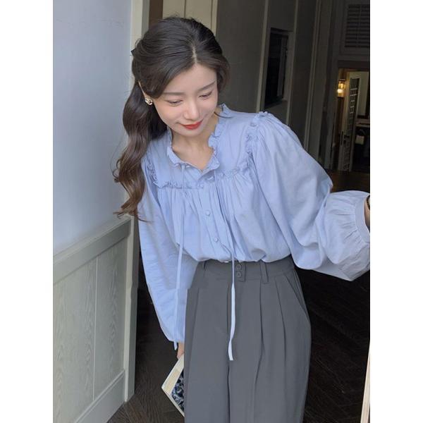 フォルフォルモ Frill Blouse ブラウス シャツ プルオーバー 洗える】ラッフルフリルブラウス(ブラウス・シャツ)｜TOPS（トップス
