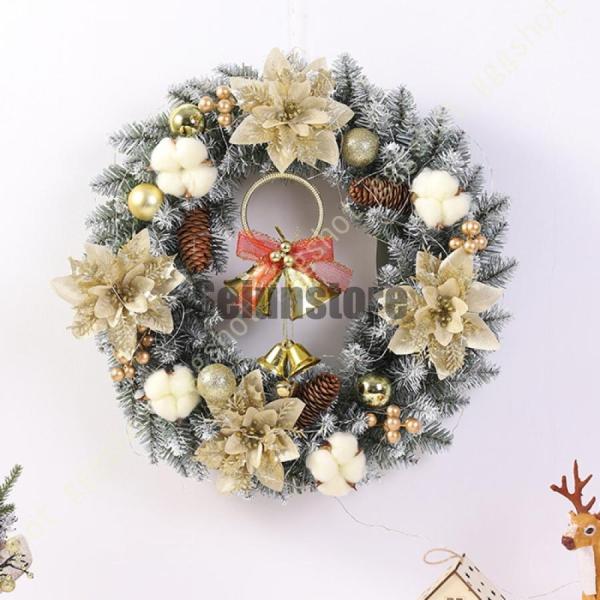 クリスマス リース オーナメント 飾り ライト付き クリスマス