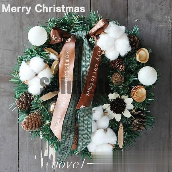 クリスマスリース 松かさ クリスマス 30cm 北欧風 手作り クリスマス用玄関飾り 壁掛け お祝い ドア 玄関 庭園 部屋 壁飾り ガーランド おしゃれ▲人気のクリスマスリースが登場▲デザインも個性的で、綺麗▲素材:PVC▲カラー:写真色...