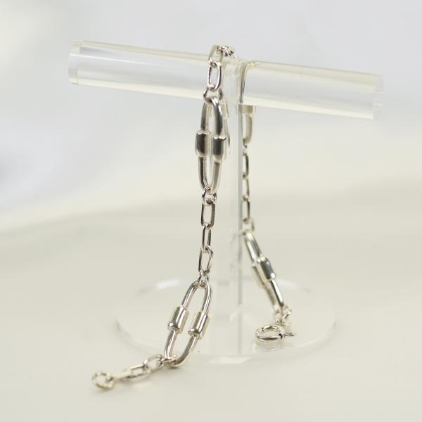 ブレスレット 180mm×8.5mm シルバー925 イタリア製 レディース