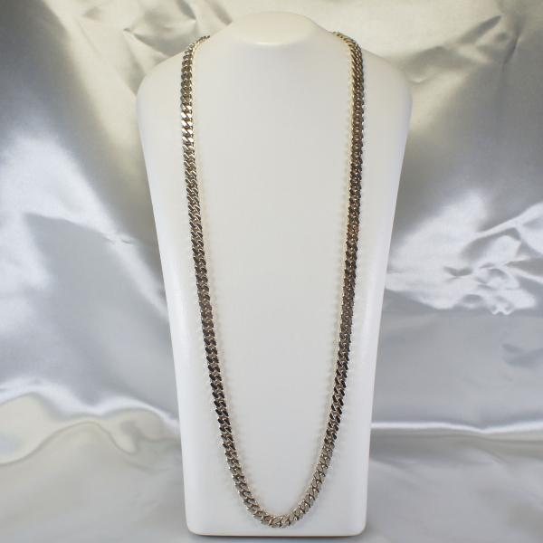 ネックレス ロング シルバー925 700mm チェーン スペイン製 喜平 G
