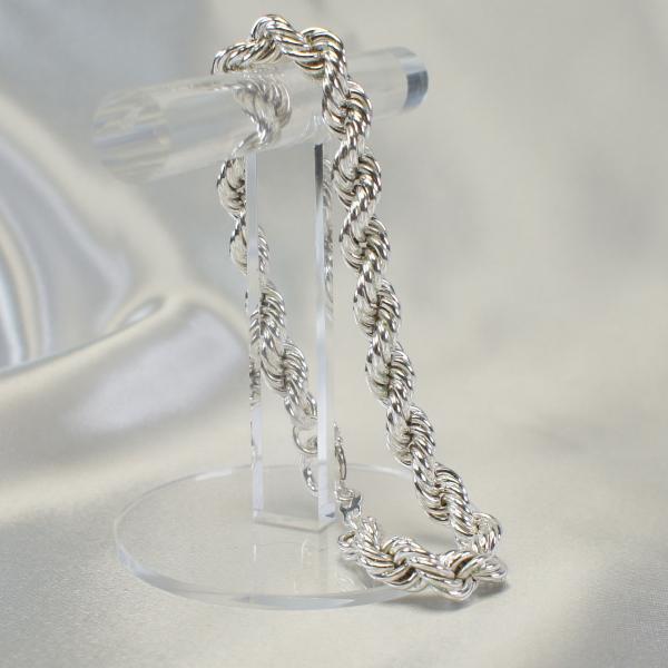 シルバー925 ロープチェーン ブレスレット ユーロ ヨーロッパ シルバー925 ロープチェーン ブレスレット ユーロ ヨーロッパ