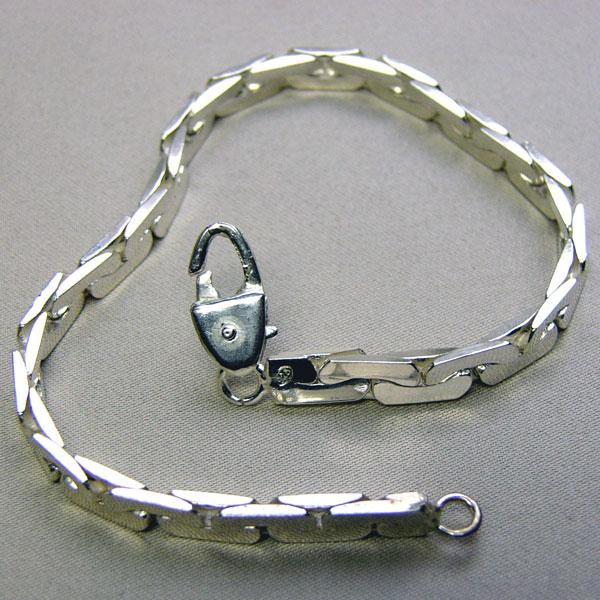 ブレスレット シルバー925 イタリア製 メンズ デザイン チェーン 205mm