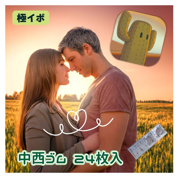 コンドーム お試し パック 24個 極イボ スキン M フリーサイズ 36mm 粒状 凸起 つぶつぶ 24枚 中西ゴム メール便 ポスト投函 クリックポスト