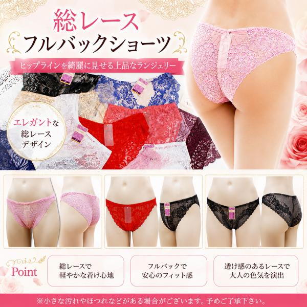 下着 使い捨て 業務用 フルバック デザインショーツ総レース 10枚 レディース 女性用 使い切り 使い捨て 格安 特価 クリックポスト メール便
