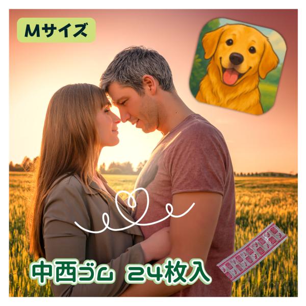 コンドーム お試し パック 24個 ハーベストシュアー Mサイズ 36mm コンビニ ドラッグストア 中西ゴム メール便 ポスト投函