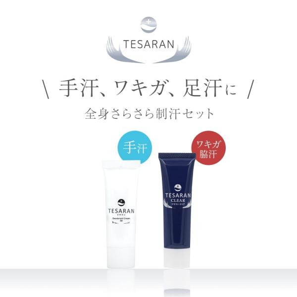 制汗剤 手汗 脇汗 ワキガ 対策 テサラン クリア TESARAN 全身汗