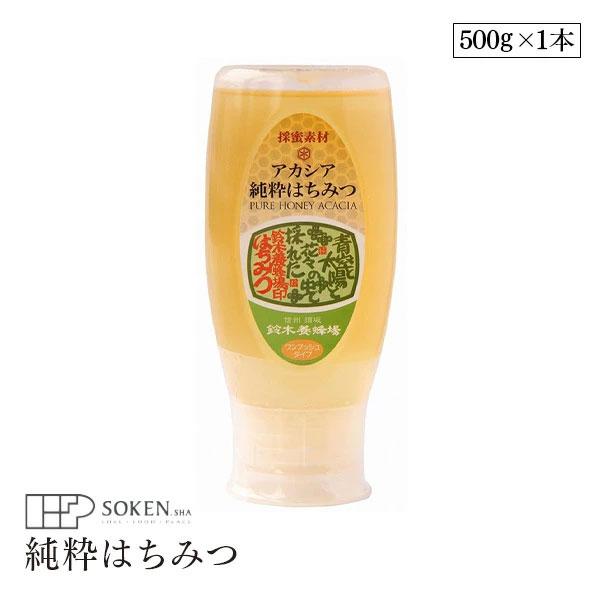 アカシア 純粋はちみつ ワンプッシュボトル 500g 鈴木養蜂場 非加熱 信州