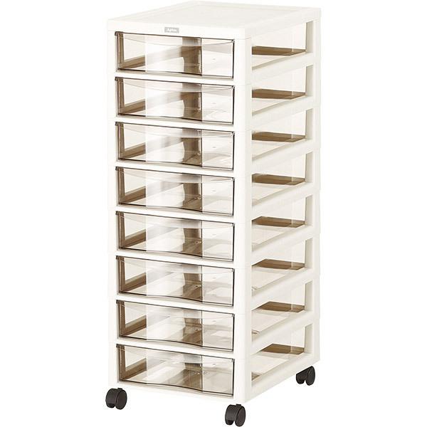 カラーは アイボリー・ダークブラウンの2色からお選び頂けます。キャスターのみ取付。実用性とインテリア性を兼ねそろえたハイセンスラック。B4用紙やA4ファイルの整理、リビングやデスク周りの小物収納に最適。キャスター付きで移動がラクラク。スモー...