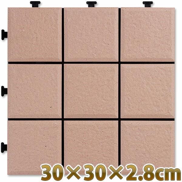武田コーポレーション ジョイントタイル 3×3 JTM-30BR ブラウン 庭