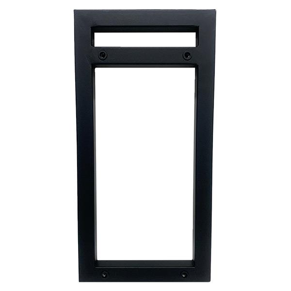 棚板と組み合わせてオリジナルラックが作れます。つや消しブラックのフレーム。鉄工ドリルでの下穴あけ不要！アイアンフレームNeo2は両側にL字金具取付用のネジ穴があいております。商品内容：本体(フレーム)のみ商品サイズ(約)：幅20×高さ40c...