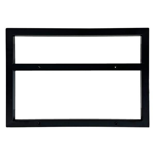 棚板と組み合わせてオリジナルラックが作れます。つや消しブラックのフレーム。鉄工ドリルでの下穴あけ不要！アイアンフレームNeo2は両側にL字金具取付用のネジ穴があいております。商品内容：本体(フレーム)のみ商品サイズ(約)：幅50×高さ35c...