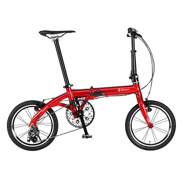 ルノー RENAULT 16型 外装3段 アルミ折畳み自転車 ULTRA LIGHT7 TRY163 レッド 61211-02 沖縄・離島配送不可 ルノー（RENAULT） RENAULT 16型 外装3段 アルミ折畳み自転車 ULTRA