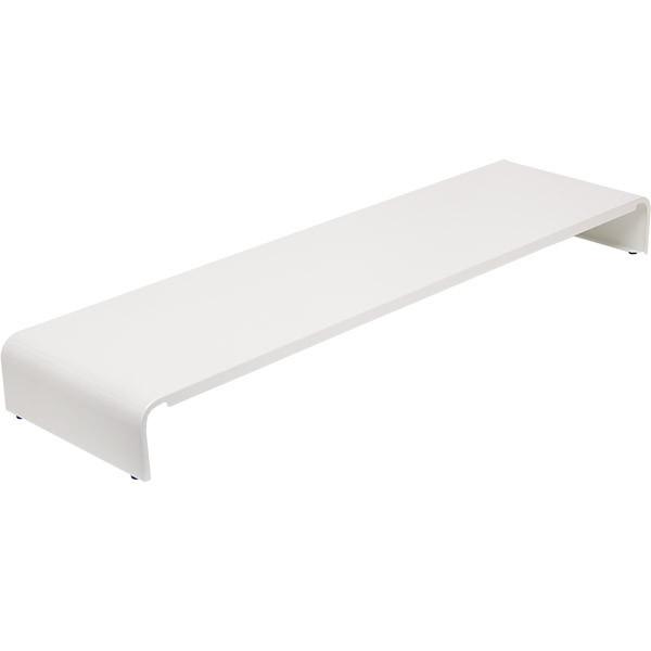 デスクトップの作業スペースをさらに確保したい方へ。PCラックを使用することによりキーボードがしまえて机上が広く使えます。材質はスチール製なので、頑丈です。3重焼き付け塗装なので錆にも強い仕様です。カラー：ホワイト耐荷重：20kg商品サイズ(...