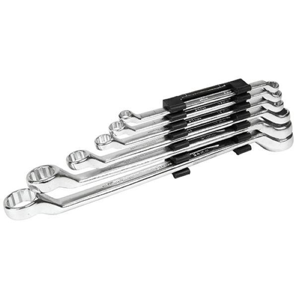 便利な6本組のメガネレンチセット。よく使うサイズのセット組。六角ボルトやナットの締付け、緩め作業に。商品サイズ(約)：幅300×奥行き25×高さ75mm重量：1045gセット内容：8×9/10×12/11×13/14×17/19×21/22...