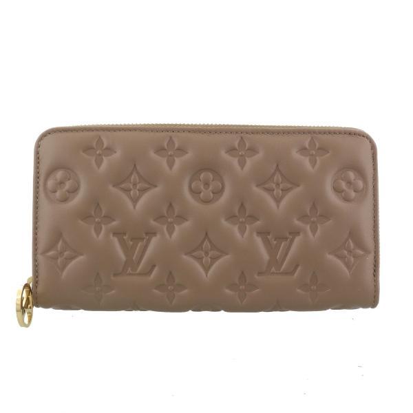 Louis Vuitton エンボス加工 長財布 ブラウン Louis Vuitton エンボス加工 長財布 ブラウン