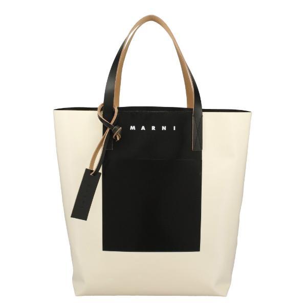 MARNI マルニ トートバッグ アイボリーx黒 - 2108424G0182 MARNI マルニ トートバッグ メンズ TRIBECA SHOPPING BAG