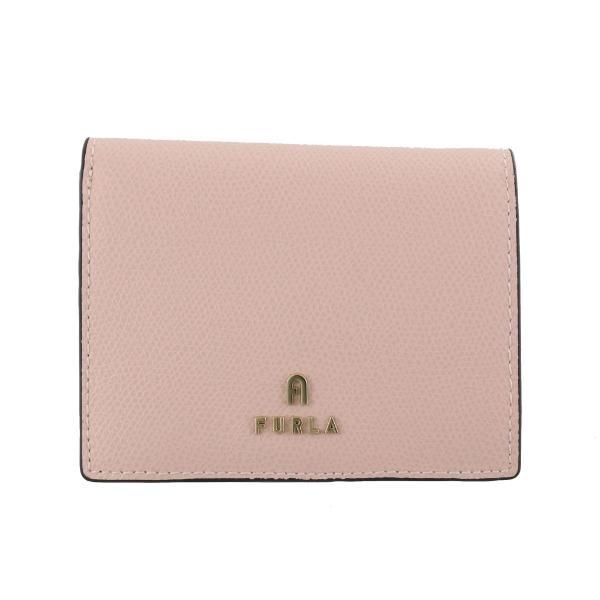 【極美品】FURLA 二つ折り財布 カメリア バレリーナ ピンク フルラ 長財布 財布 レディース カメリア バイカラー 二つ折り