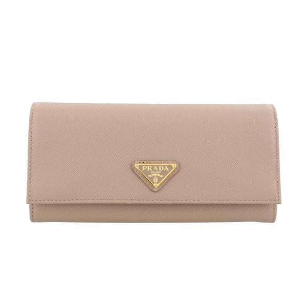 PRADA（プラダ） 長財布 レディース SAFFIANO TRIANGOLO ベージュ 