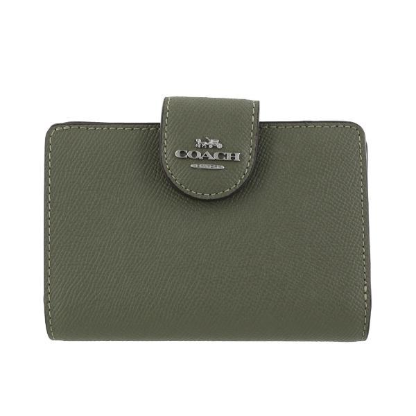 コーチ アウトレット COACH 二つ折り財布 レディース ダークセージ 