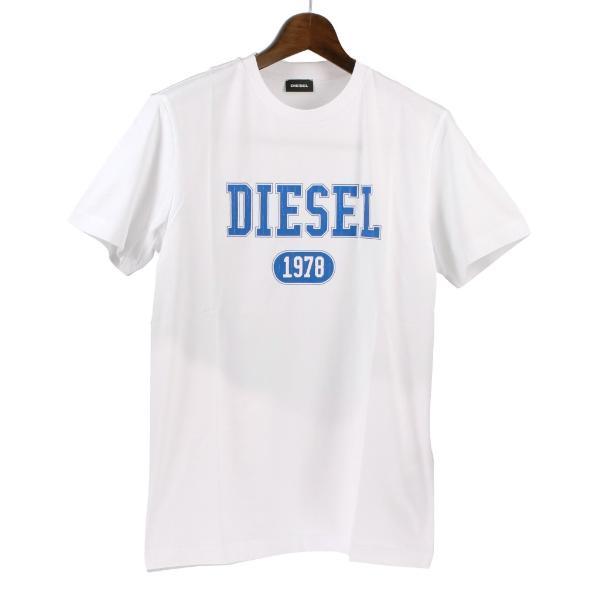【極美品】ディーゼル　Tシャツ　ホワイト スパンコール　L 極美品 DIESELロゴ Tシャツ ホワイトXL相当 ディーゼル バッグ