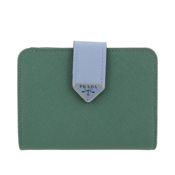 PRADA プラダ 二つ折り財布 レディース グリーン 1ML018 2DYG