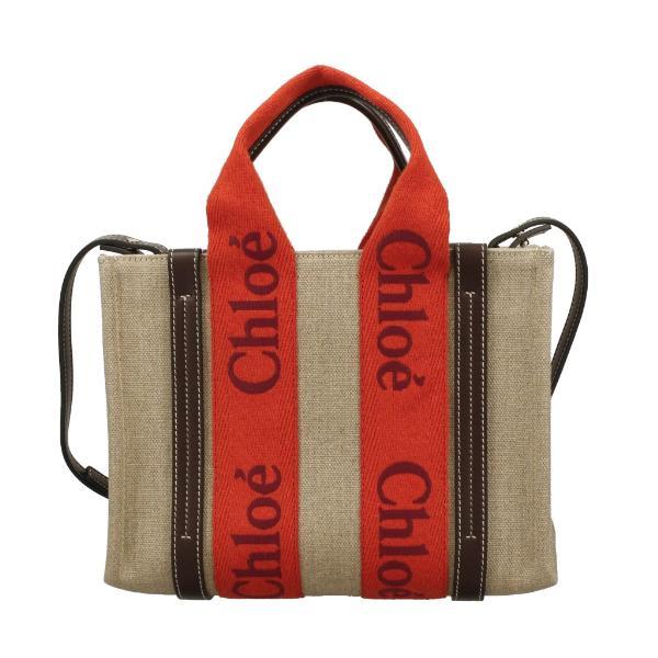 クロエ Chloe ショルダーバッグ レディース ウッディ ロゴ レッド 
