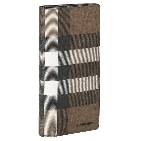 バーバリー BURBERRY ジャイアント チェック 8052803 ロングウォレット 二つ折り 長財布 PVC ダークバーチブラウン ブラウン BURBERRY（バーバリー） 長財布 メンズ ジャイアントチェック ブラウン