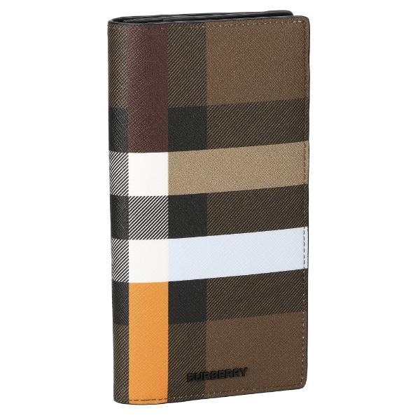 BURBERRY バーバリー 長財布 メンズ カラーブロック ブラウン BURBERRY バーバリー 長財布 メンズ カラーブロック ブラウン