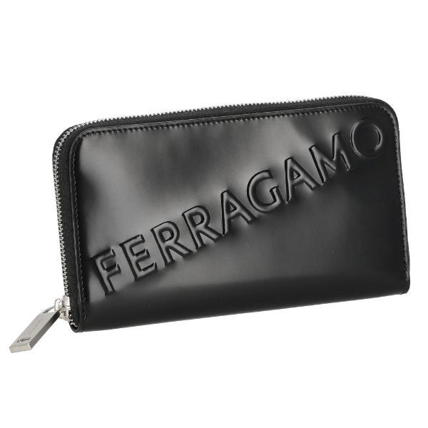 FERRAGAMO Ferragamo フェラガモ 長財布 メンズ ブラック 661212 NER 