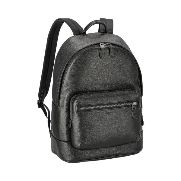 COACH ブラック　レザーリュック COACH コーチ リュックサック バッグ メンズ レザー