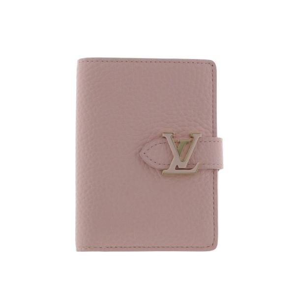 もう手に入りません。Louis Vuitton 二つ折り財布 ネイビー/ピンク 新色＊さくらピンクが可愛い♪】ルイヴィトン 折りたたみ財布