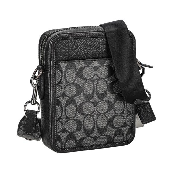 コーチ アウトレット ショルダーバッグ メンズ シグネチャー ブラック  